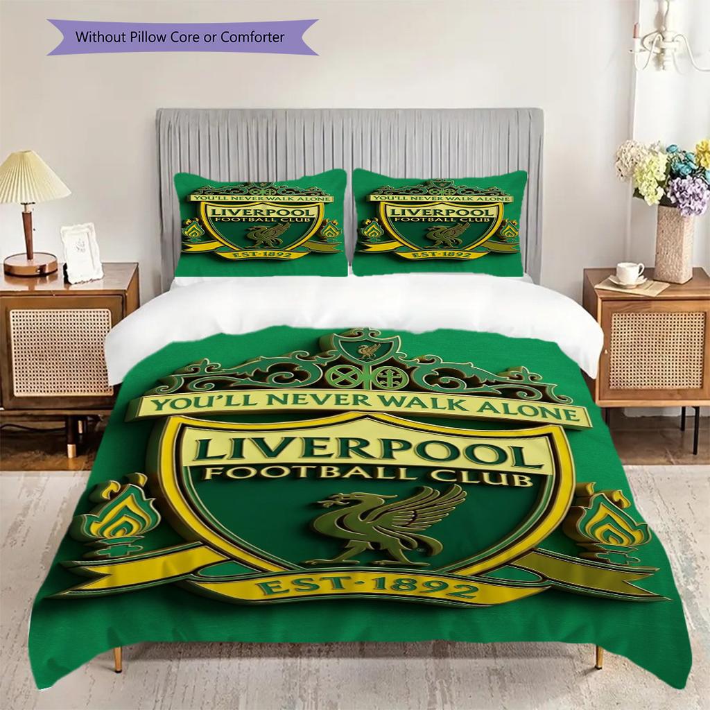 Liverpool Football Club Legacy Set Tre Pezzi (1 * copripiumino + 2 * federa, senza nucleo) Copripiumino e federa 2DFlat Morbidi e confortevoli