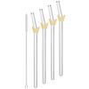 4pcs Butterfly Glass Straw with Brush 200*8mm Reusable Drinking Straw Set Milkshakes Cocktail Coffee Straws Home Bar Accessories