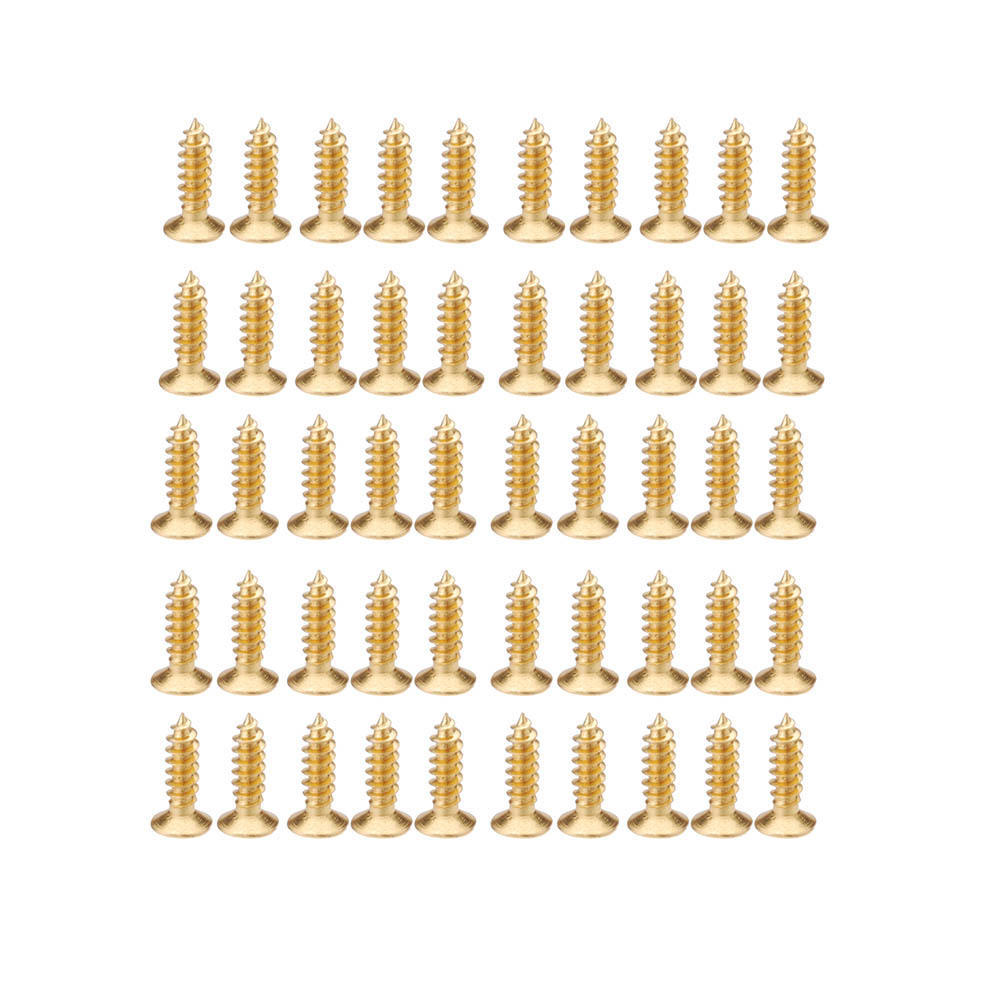 50 Screws Gold Plating 3mm for Fender Strat Electric Guitar Pickguard Scratchplate