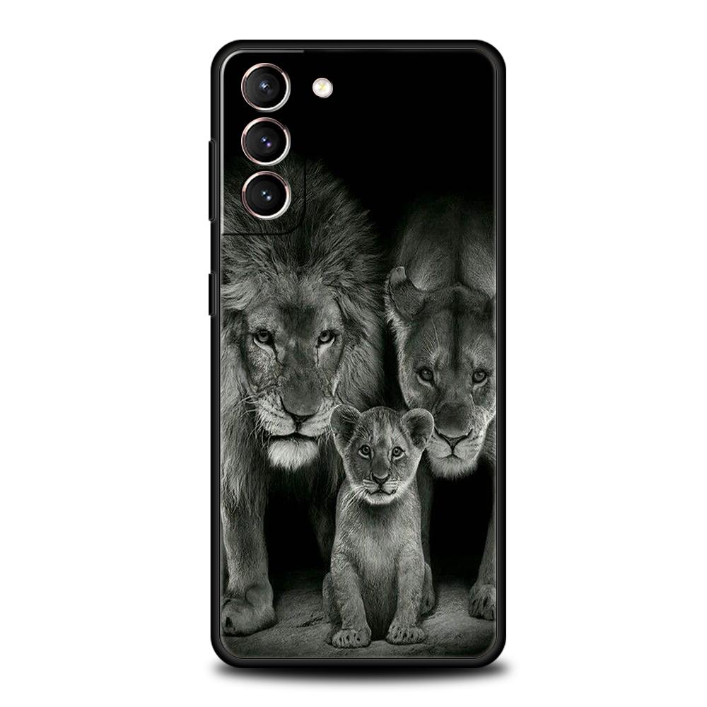 Leeuw Alfa Man Welp Hoesje voor Samsung Galaxy S24 S23 S22 S20 S21 FE Ultra S24 S23 S10 S10E S9 S8 Plus 5G Siliconen Telefoonhoes Tas