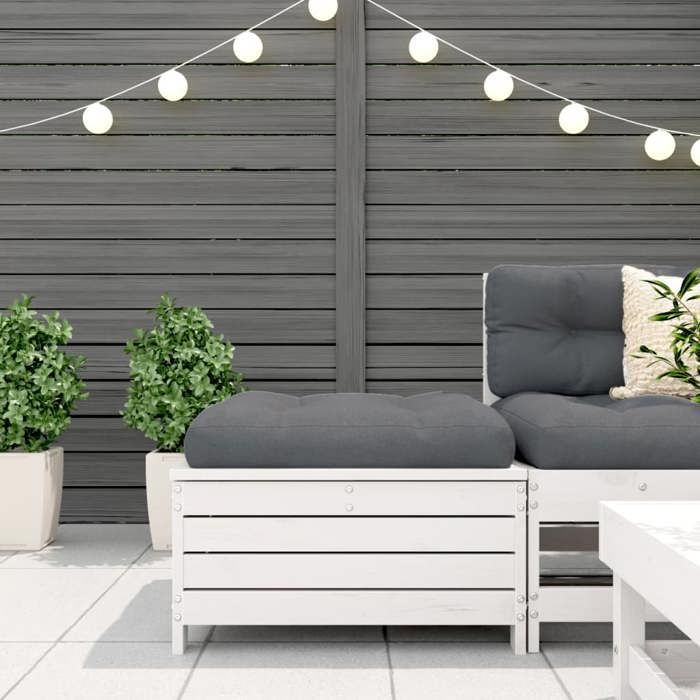 VidaXL Garden Footrest with Cushion, Coffee Table, Bar Stool, Outdoor Patio Backyard Furniture, 844927