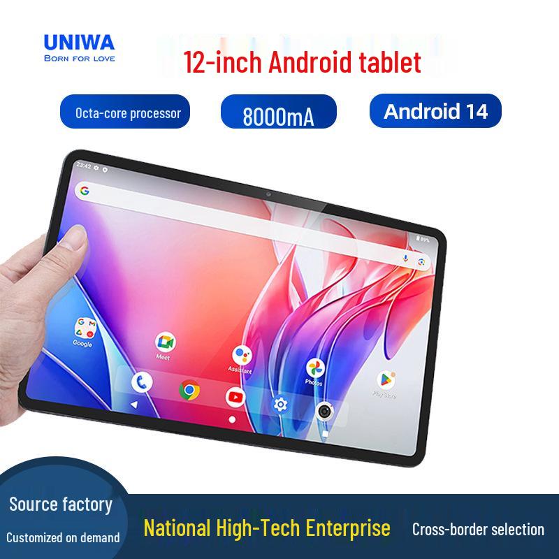 12-inch Android 4G HD Tablet with Octa-core, Fast Charging, for Entertainment, Office, Study, and Gaming