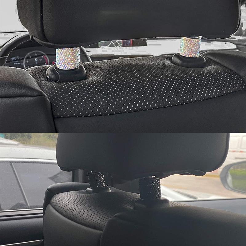 1PC Bling Crystal Car Seat Headrest Decoration Shiny Diamond Car Interior Accessories Rhinestone Car Charms For Headrest Collars