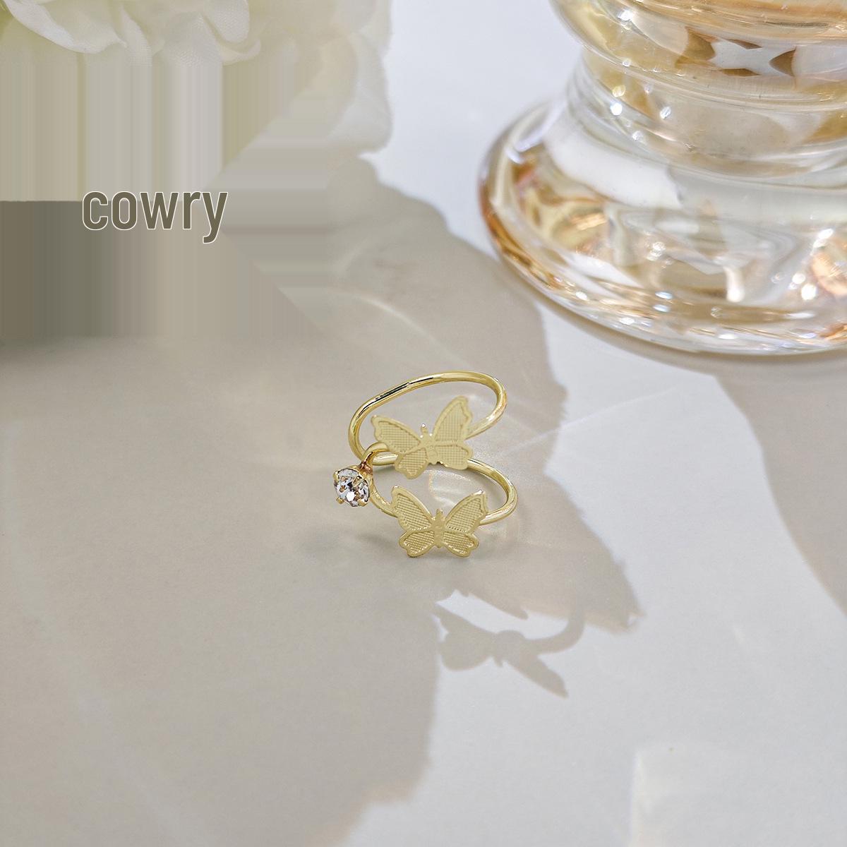 Korean Style Diamond Inlaid Butterfly Ear Cuff (No Piercing Required)