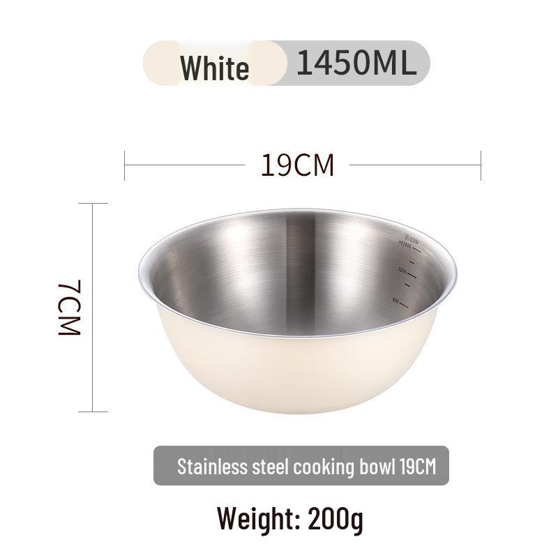 304 Stainless Steel Kitchen Basin: Wash Veggies, Knead Dough, Beat Eggs, or Mix Salads. Thick, Durable Design for Household Use.