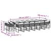 VidaXL 17-piece Garden Dining Set and Cushions Braided Resin 3278197