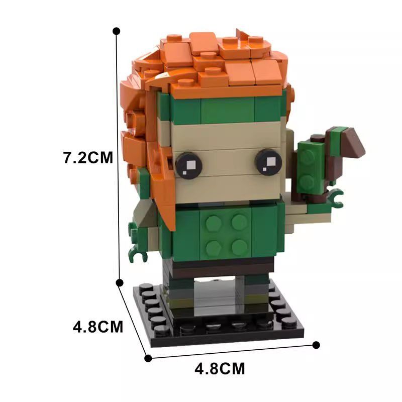 MOC Fearless ContractValorant Assembled Building Blocks Square Head Doll Children's Building Blocks Toy