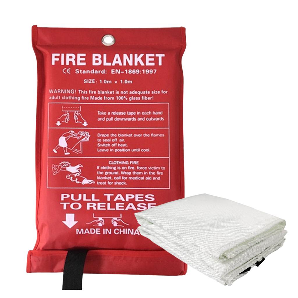 Fire Blankets Emergency for Home and Kitchen 39x39   Fire Suppression Blanket, Cover the Fire Source and Isolate The