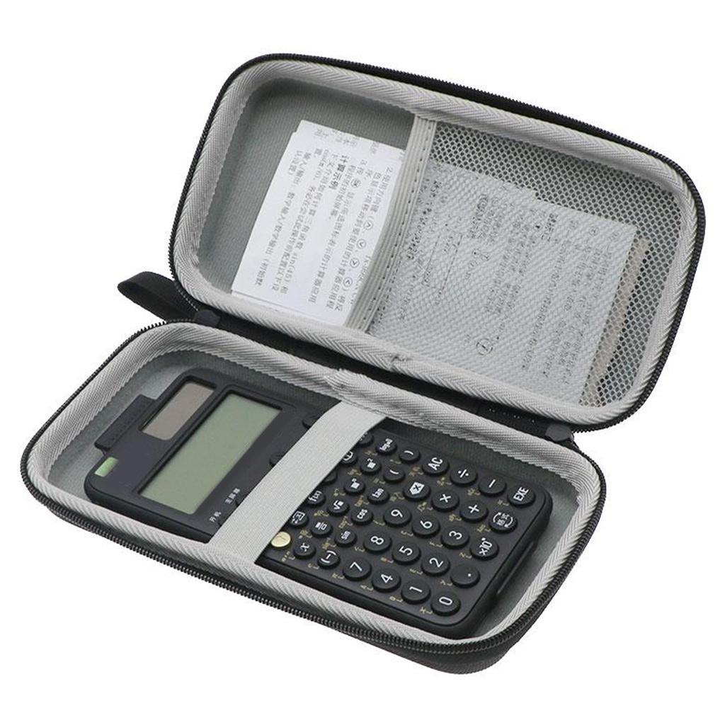 Carrying Case for FX82DE FX85DE Plus Scientific Calculator Meshing Pocket Fit Charging Cable Storage Case