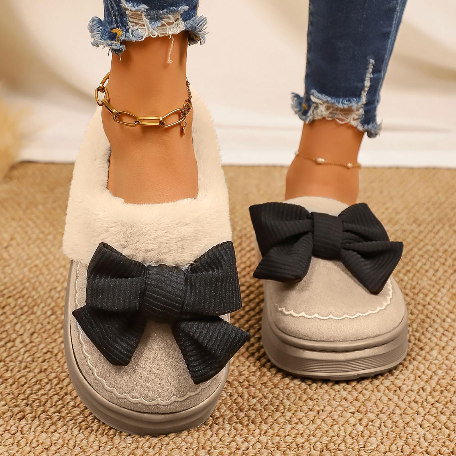 Women s Casual Stylish Cute Butterfly Slippers Home Cotton Slippers Slipper Slides for Women 36 белый