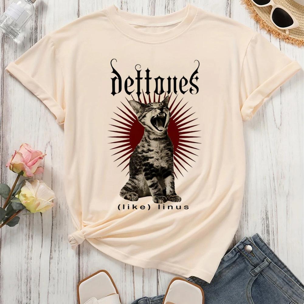 Футболка Deftones для подростка Панк харадзюку Y2k Гранж хип-хоп Психоделическая футболка Модная Панк харадзюку 80-е Винтаж Удобная S