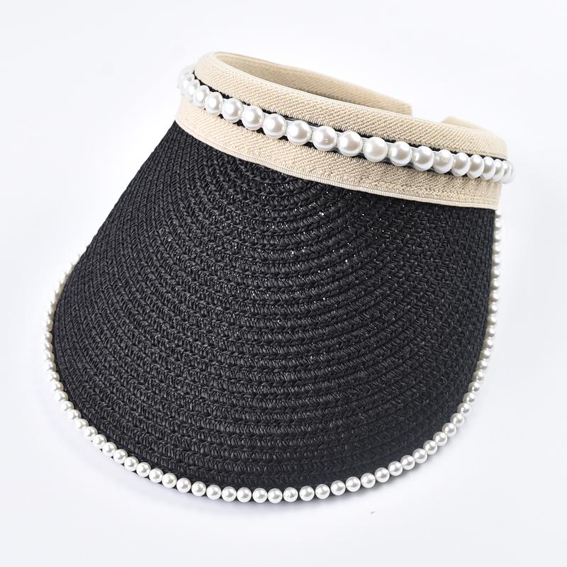 

Летняя соломенная шляпа для женщин, для путешествий на открытом воздухе, пляжа, солнцезащитный крем, защита от ультрафиолета, для верховой езды, для спорта на открытом воздухе, для тенниса, гольфа, пустая шляпа-цилиндр One Size чёрный