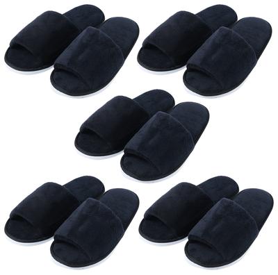 Fluffy Cushion Hotel for Spa Set of Black [GJTr] Slippers, Style, Guests, 5,