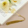 1Pc Golden Retro Art Metal Plant Vein Bookmark with Tassel Reading Book Accessories Index Tab Fringe Gift for Teachers Students
