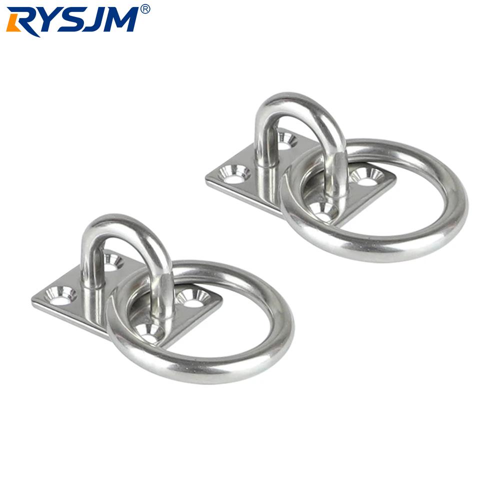 6mm Stainless Steel Pad Eye Plate U-Shaped Hook Marine Hardware For Ship Yacht Sun Shade Sail Hammock Wall Ceiling Mount Hanger
