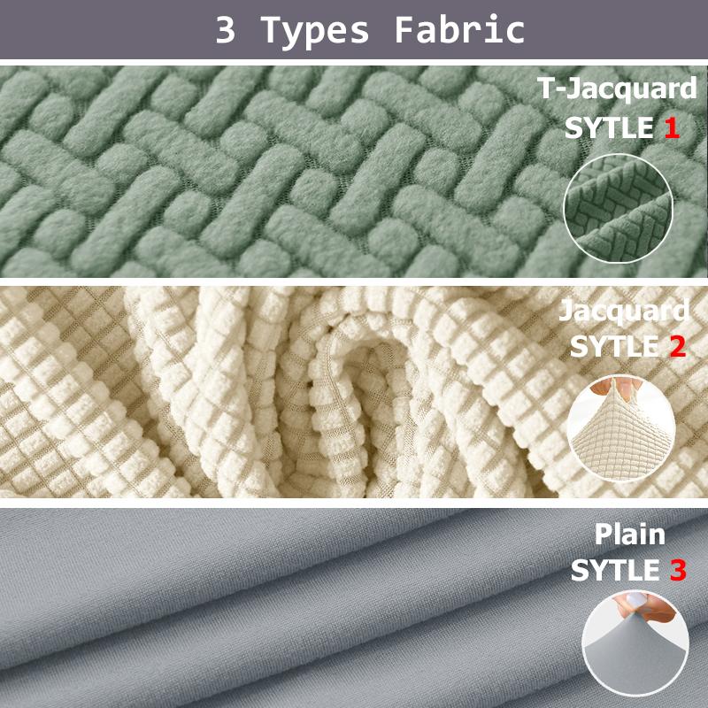 New T -Jacquard Chair Cover Elastic Solid Color Chair Covers For Dining Room Hotel Use Home Ornamental Washable Design Anti -Dirty Seat Protectors