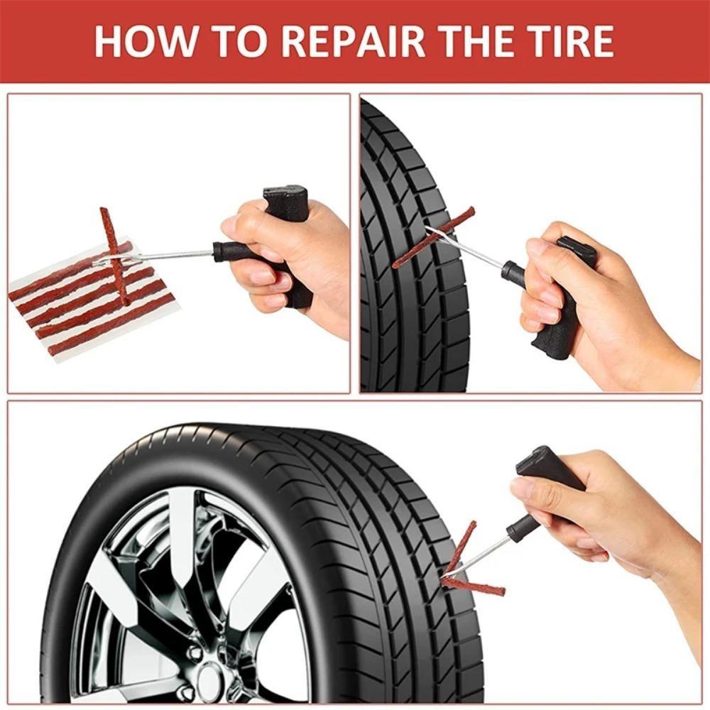 Tubeless Tire Repair Strips Car Motorcycle Bike Tyre Puncture Repairing Plug Seal Tools Rubber Strip Tires Repair Tool