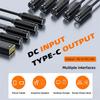 NFHK Kabel DC-uttag Ingångseffekt 100W Laddningskabel för Bärbar Dator Telefon PD9V 5V 20V 5.5x2.1mm USB-C Typ-C