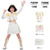 New Girls Demon Hunter Costumes Kids Pop Singer Children's Clothing Set Black Gold Witch Hunter Group