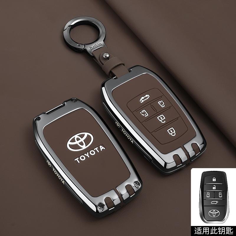 SRJU4 5 6 Buttons Car Key Cover Case For Toyota Alphard PREVIA Voxy Noah Esquire Vellfire Harrier Remote Shell Fob Holder Keychain