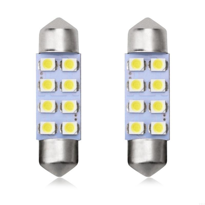Y4UA Car LED Bulb Decorating Tail Bulb Double Pointed Festoon 31mm 36mm 39mm 41mm No Error Auto Interior Dome Reading Light