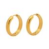 Nivora 18K Gold Plated Polished Smooth Women Hoop Earrings High Quality Stainless Steel Hypoallergenic Earring For Women Jewelry