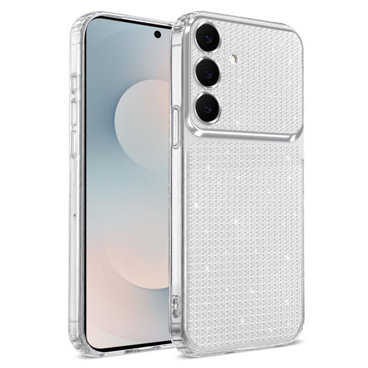Sparkling Diamond Glitter Airbag Phone Case For Galaxy S23 FE 5G, Rhinestone Shockproof Protective Cover