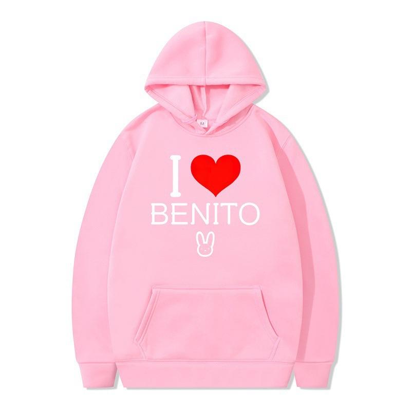 New un verano sin ti bad bunny anime print fashion men's casual hooded sweater