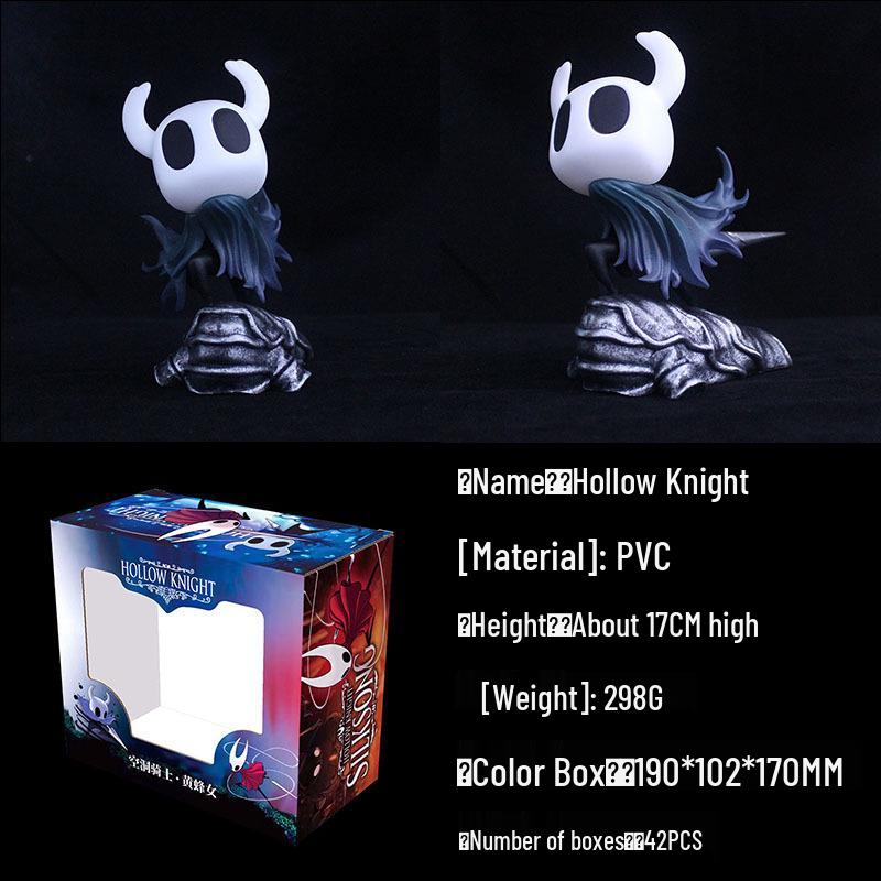 Hollow Knight 3-Piece 6.5" Figure Set: Hornet, Quirrel, Protagonist Styling.