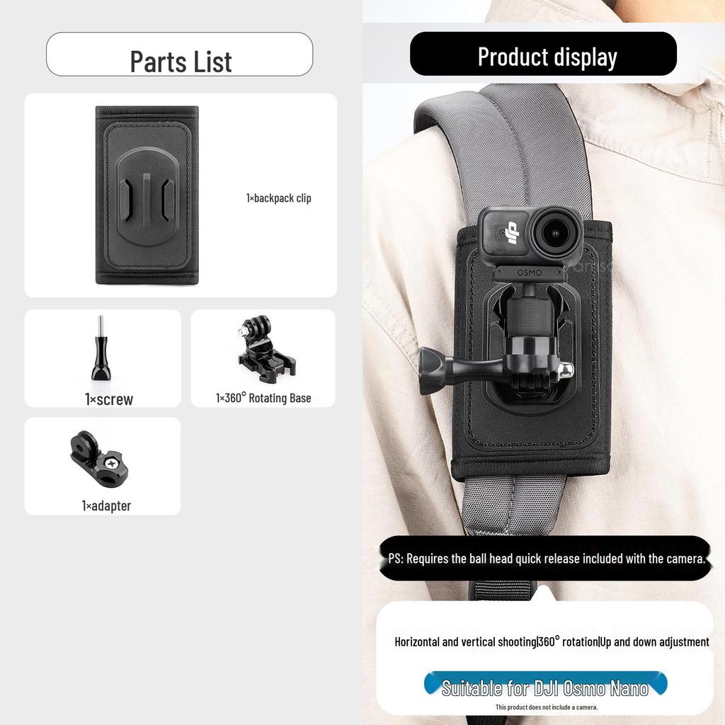 DJI Osmo Nano HD Explosion-Proof Tempered Film & Selfie Stick for Action Camera