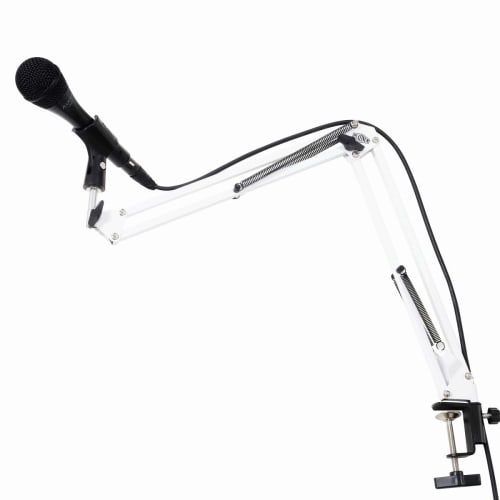 [Reliable Japanese Manufacturer] PLATINUM MPC1 WH Desk-Mounted Flexible Microphone Stand