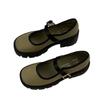 French black platform skirt single shoes new heightening big head Mary jk autumn Mary Jane leather shoes