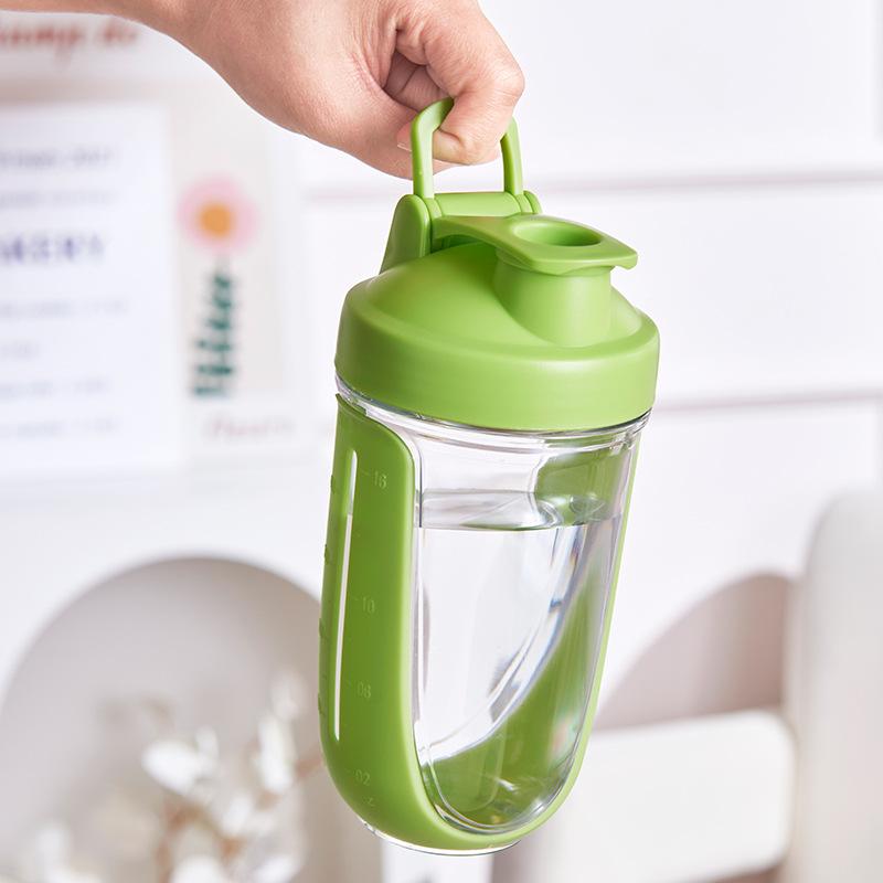 Water bottle100ML Double Sealed Plastic Cup Fitness Sports Water Cup with Handle Protein Powder Shaking Cup Milkshake Mixing Cup