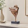 Weibliche Tänzerin Skulptur Moderne Tanzfigur mit Rechteckigem Sockel Flach