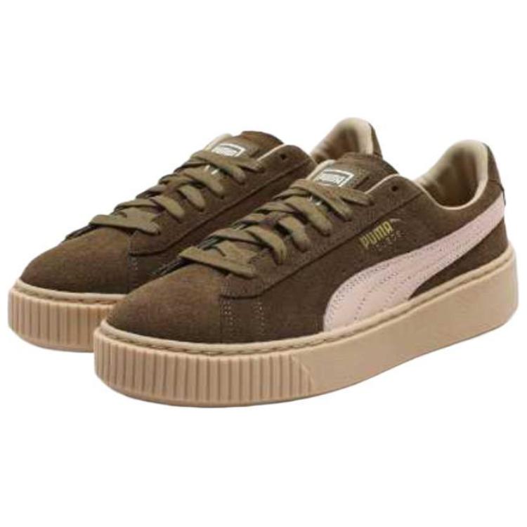 Women's Sneakers PUMA Suede Platform Low top Skateboard Shoes Women's Brown