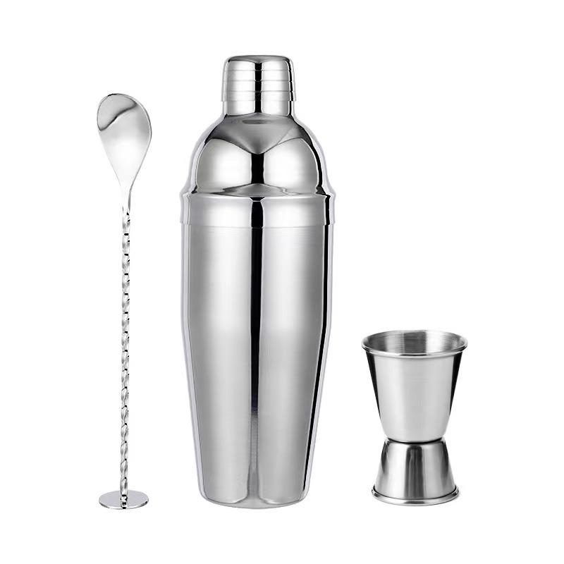 Stainless Steel Mixer, Wine Set, Cocktail Glass, Three-stage Shaker Shaker, Shaker Cup Bar, Three-piece Bar Special