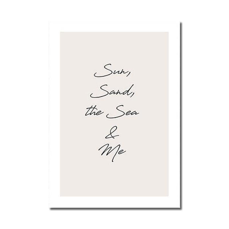 Nordic Poster Natural Landscape Picture Abstract Woman Line Wall Art Canvas Prints Sandy Beach Grass Painting Modern Home Decor