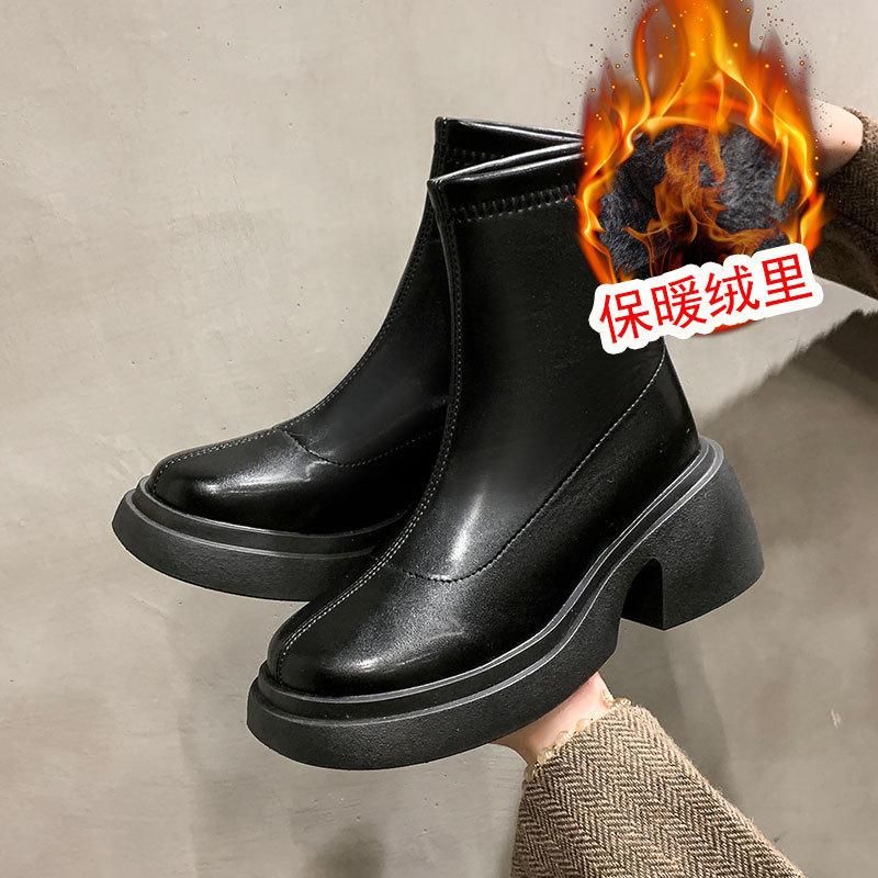 Thick-soled Fashion Small Short Boots Soft Leather Martin Boots Women's Autumn 2025 New Versatile High-end Casual Women's Boots