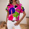 Multi Color 3D Print Women T-shirts Streetwear Summer Fashion Casual Y2k Short Sleeve T Shirt O-neck Tees Tops Women Clothing