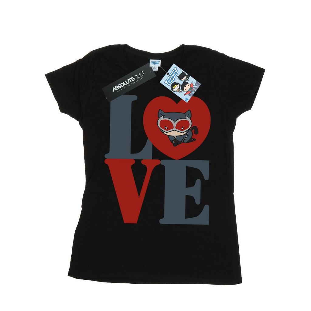 DC Comics Womens/Ladies Chibi Catwoman Love Cotton T-Shirt