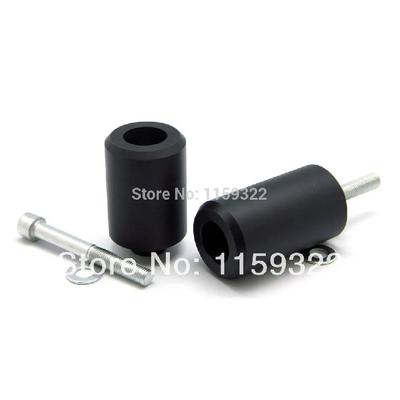 Black Motorcycle Silder Frame No Cut Delrin Crash Protector For Yamaha FZ6 Fazer 2004 2005 2006 2007 2008 Accessories