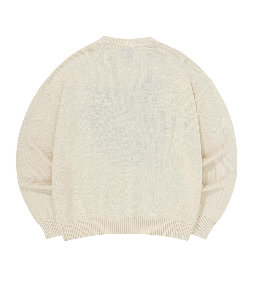 Opeunyadeu(Owai) Planitary Orbit Logo Knit - Ivory