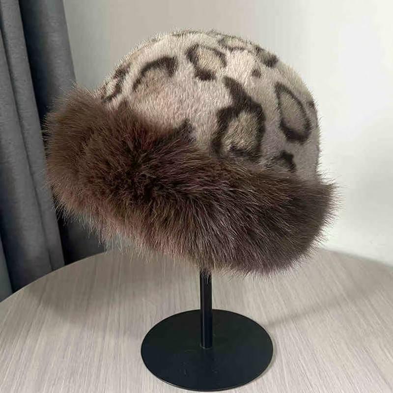 Women's 2025 Retro Leopard Print Mongolian Hat - Winter Thick, Warm Ear Protection, Fashionable Versatile Plush Hat
