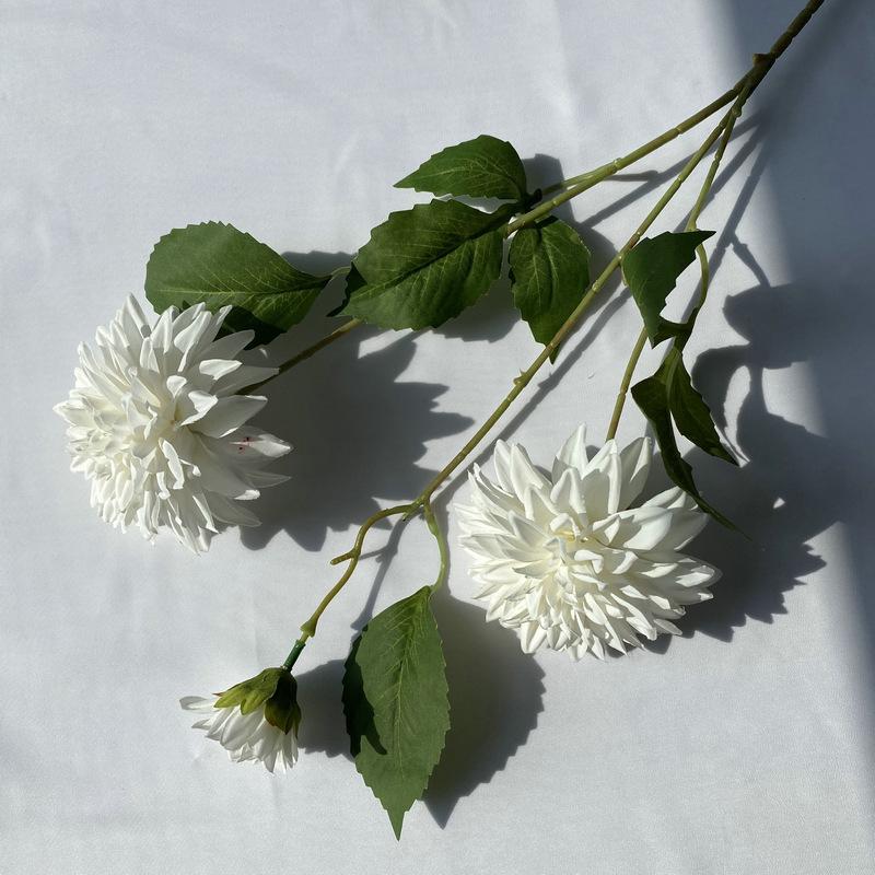 Lifelike Artificial Flower With 3 Heads Long Branch Silk Flower For Home Wedding Birthday Party Bedroom Decoration