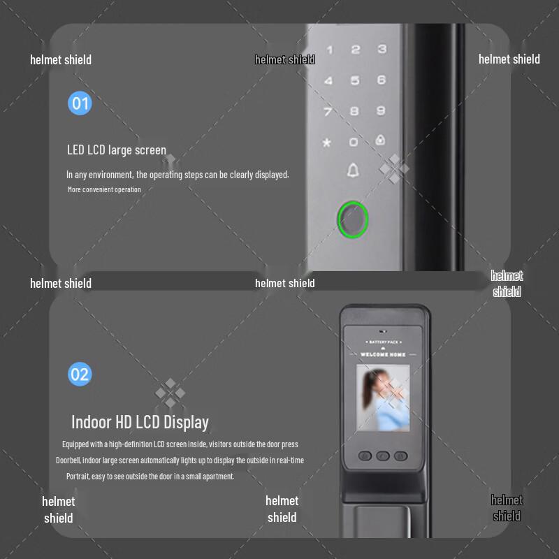 Kuidun A5 Full Automatic Smart Door Lock with Peephole