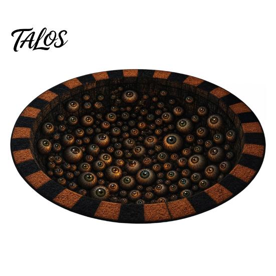 Scary Home Decor Rug Halloween 3D Visual Rug, Creepy Depth Round Area Floor Washable Non-slip Mat for Living Room Bedroom Non Slip Door