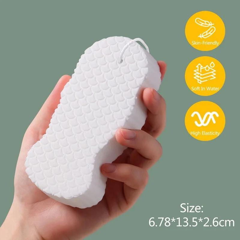 1/2/4PCS Soft Sponge Body Scrubber Bath Exfoliating Scrub Sponge Shower Brush Body Skin Cleaner Dead Skin Remover Exfoliante