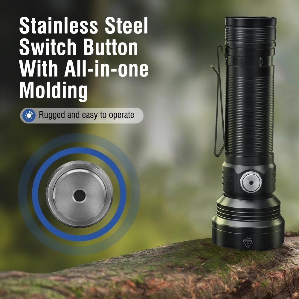 Super Bright 5*LED Flashlight 2500LM Aluminum Alloy Type-c Rechargeable Torch Waterproof Camping Fishing Lantern