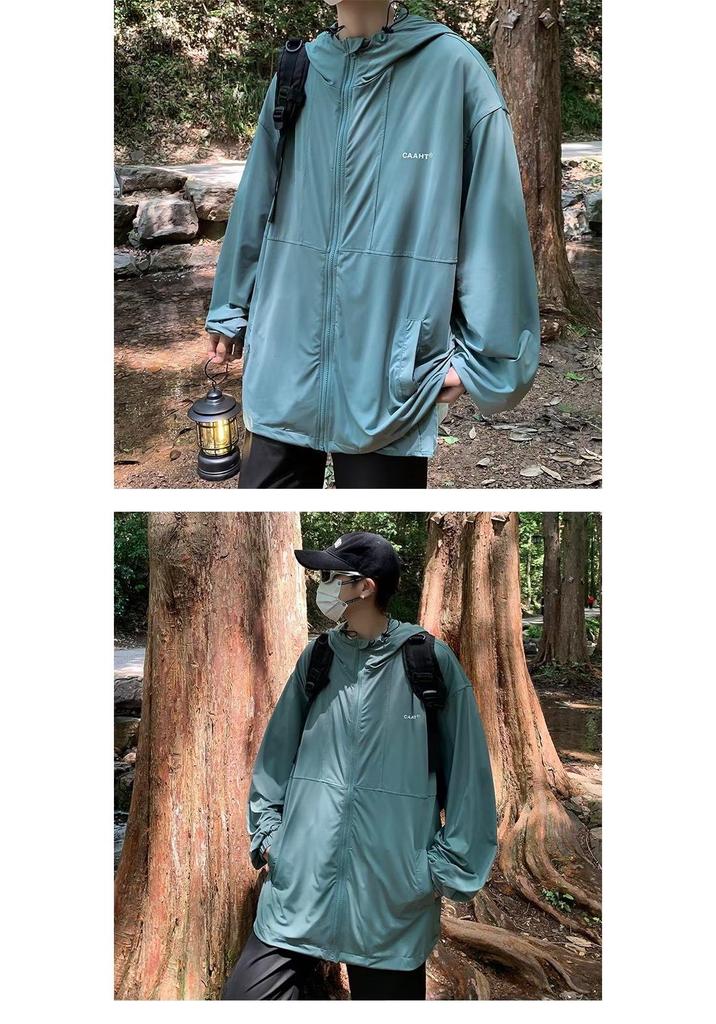 2026 Japanese Retro Striped Thin Breathable Hooded Sun Protection Jacket for Men and Women