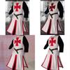 Stylish Medieval Templar Knight Crusader Surcoat Outfit Cosplay Costume